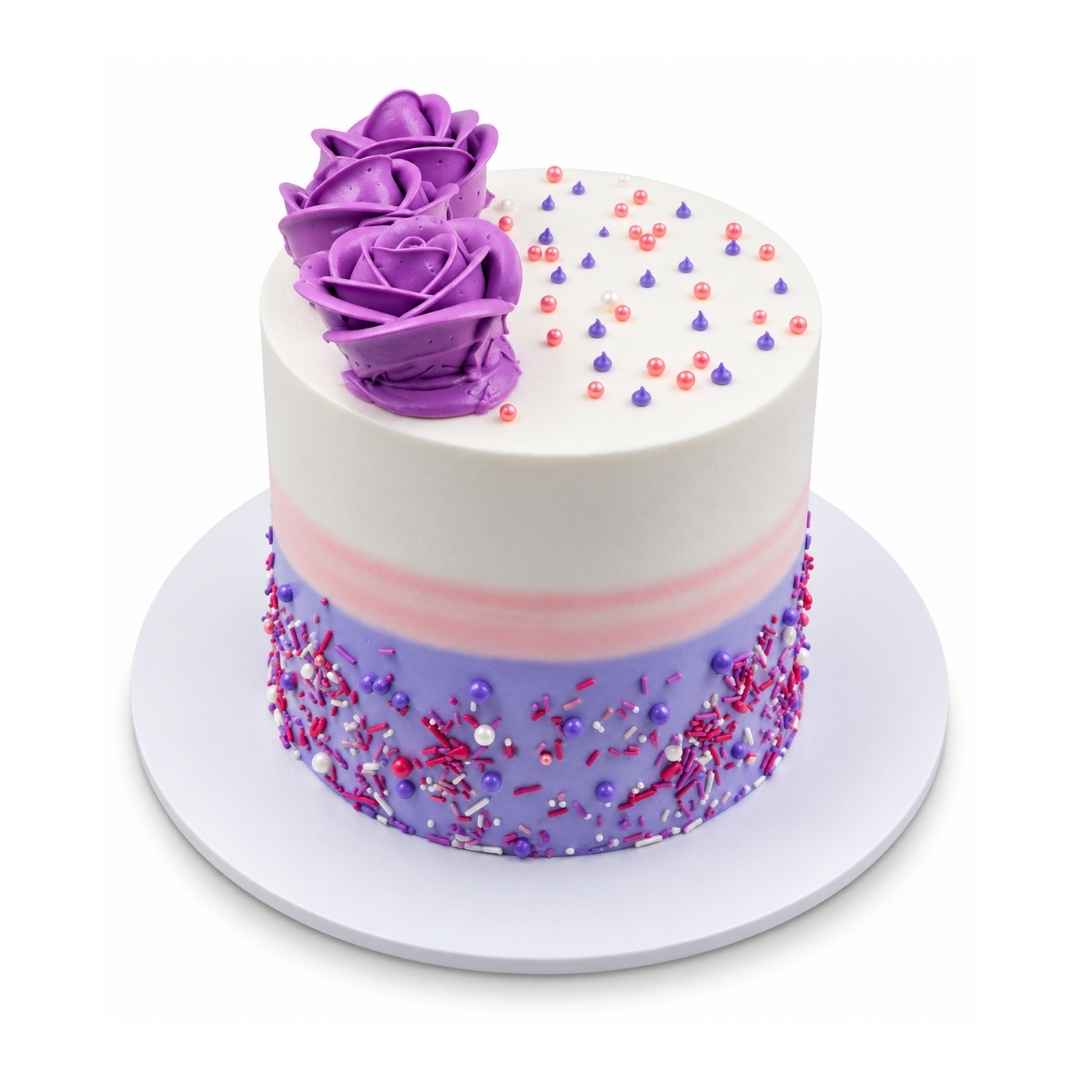 Purple Rose Designer Cake