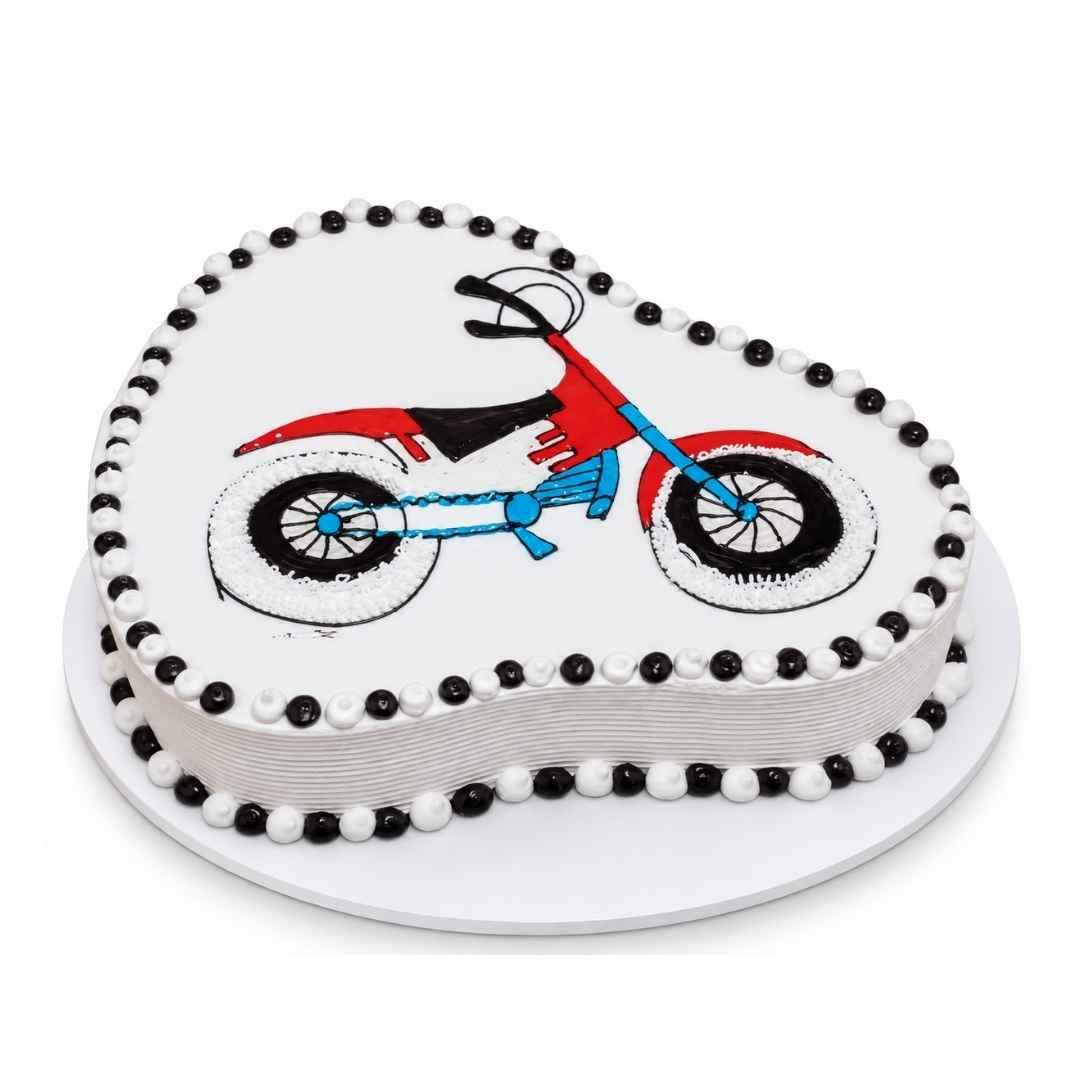 Red & Blue Scooter Theme Cake