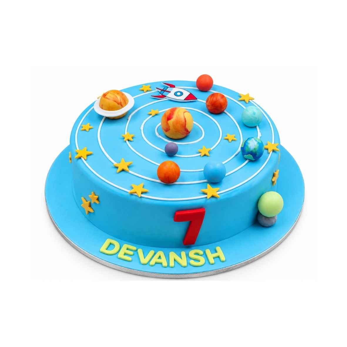 Space 7th birthday Cake