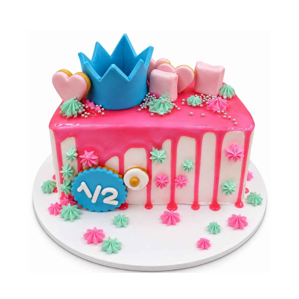 Teddy Bear Half Birthday Cake
