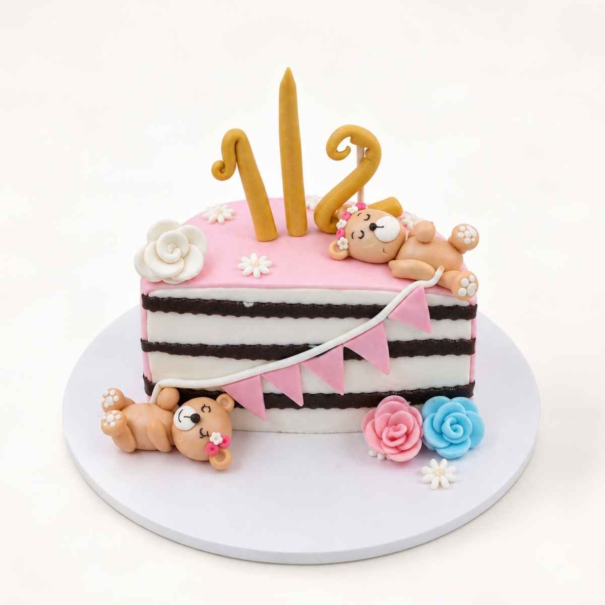 Teddy Bear Number Cake
