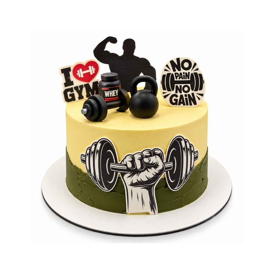 Gym Fitness Theme Cake