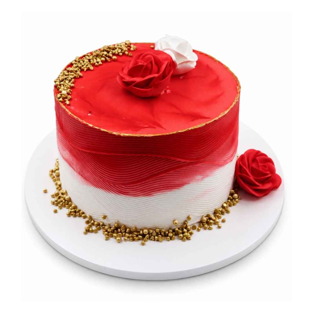 Red Rose Anniversary Cake