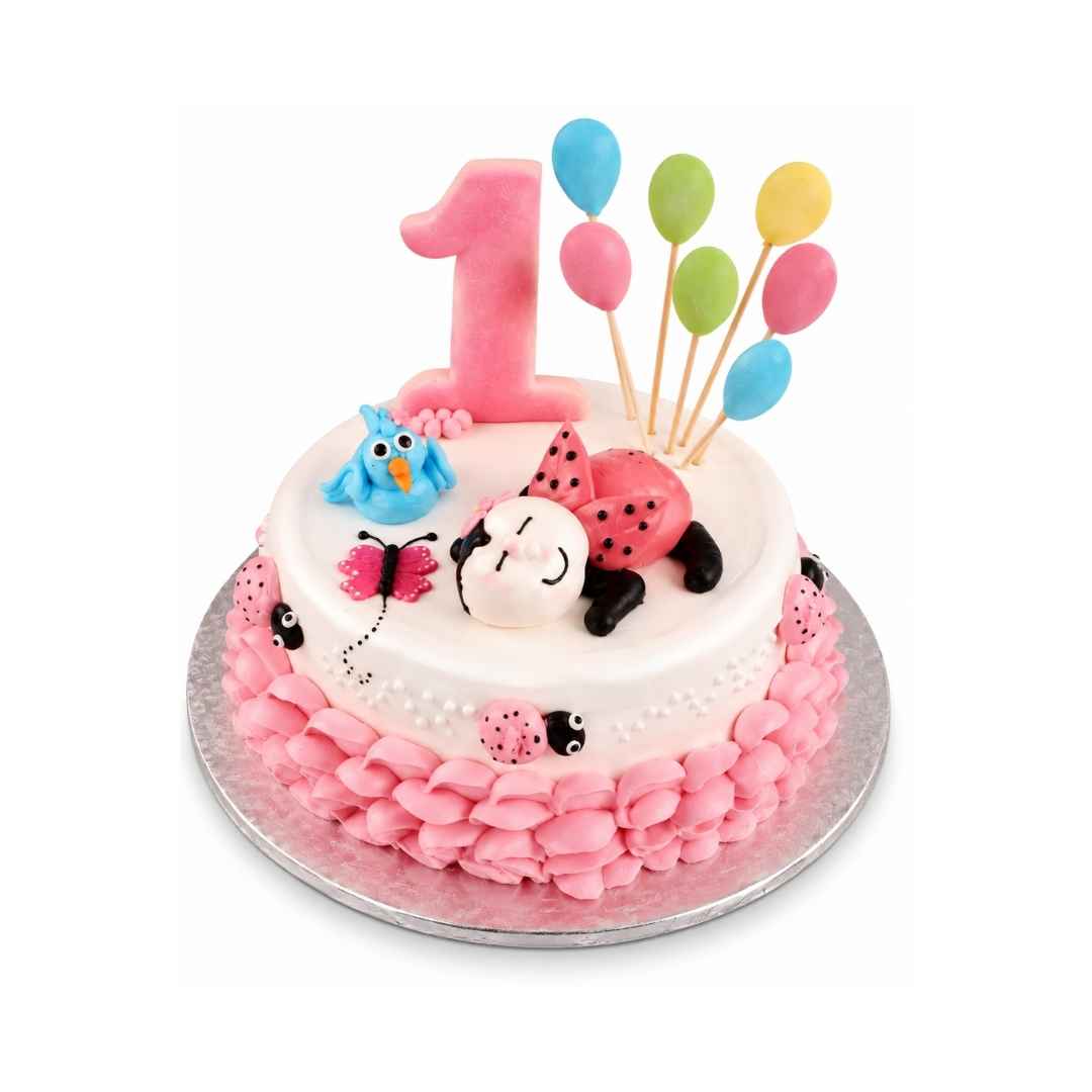 Ladybug 1st Birthday Cake