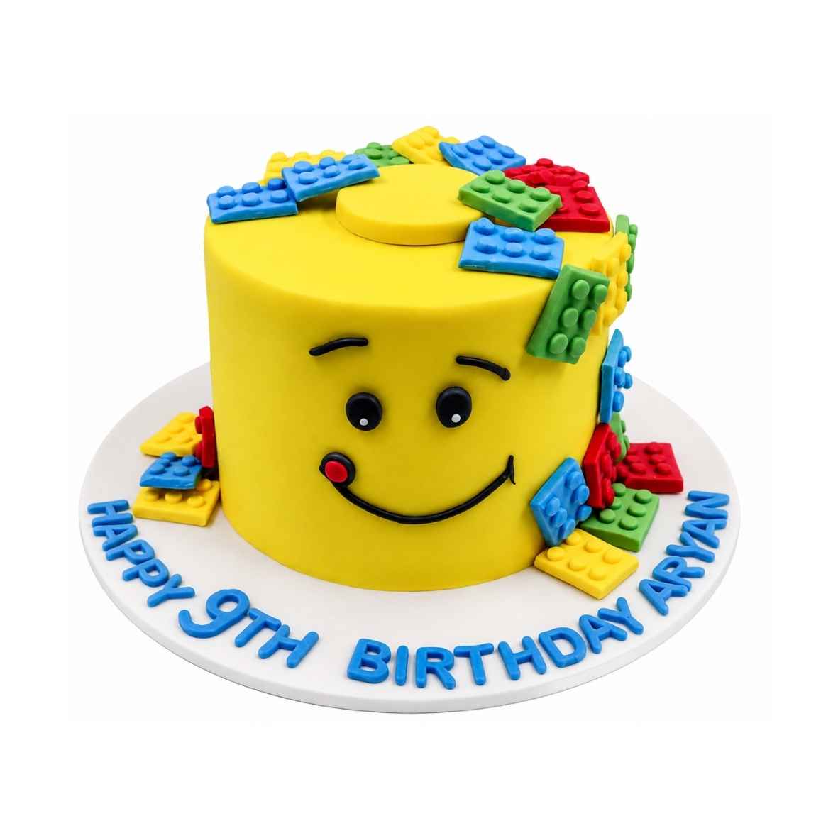 Building Block 9th Birthday Cake