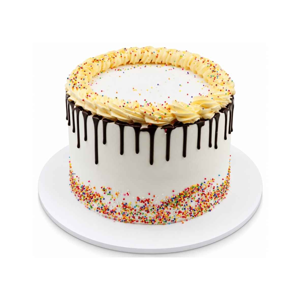 Rainbow Sprinkle Drip Cake