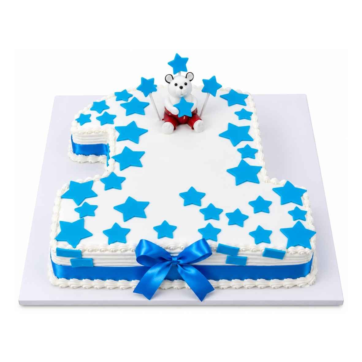 Blue Star Number Cake