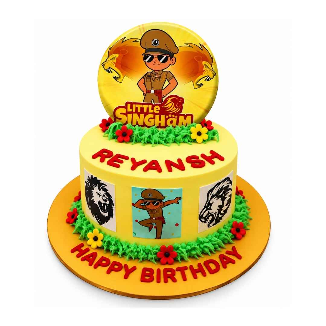 Little Singham Theme Cake
