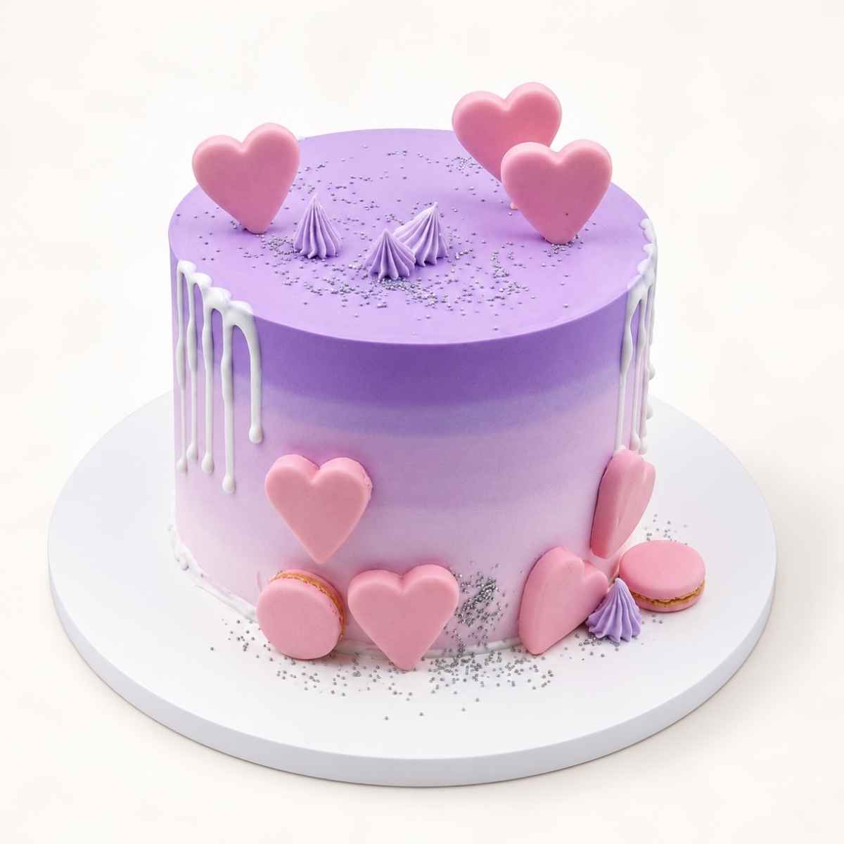 Lavender Heart Celebration Cake