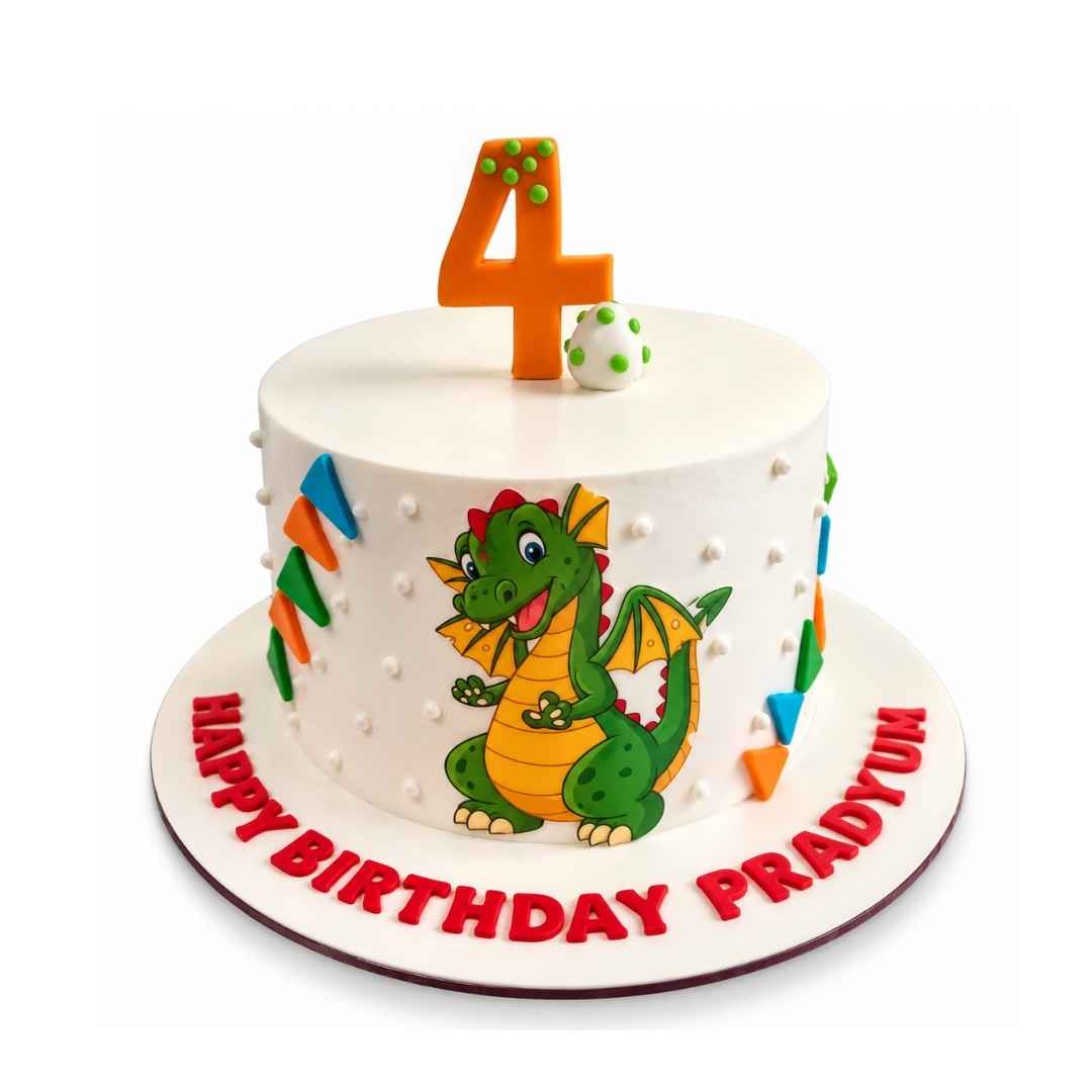 Dragon 4th Birthday Cake