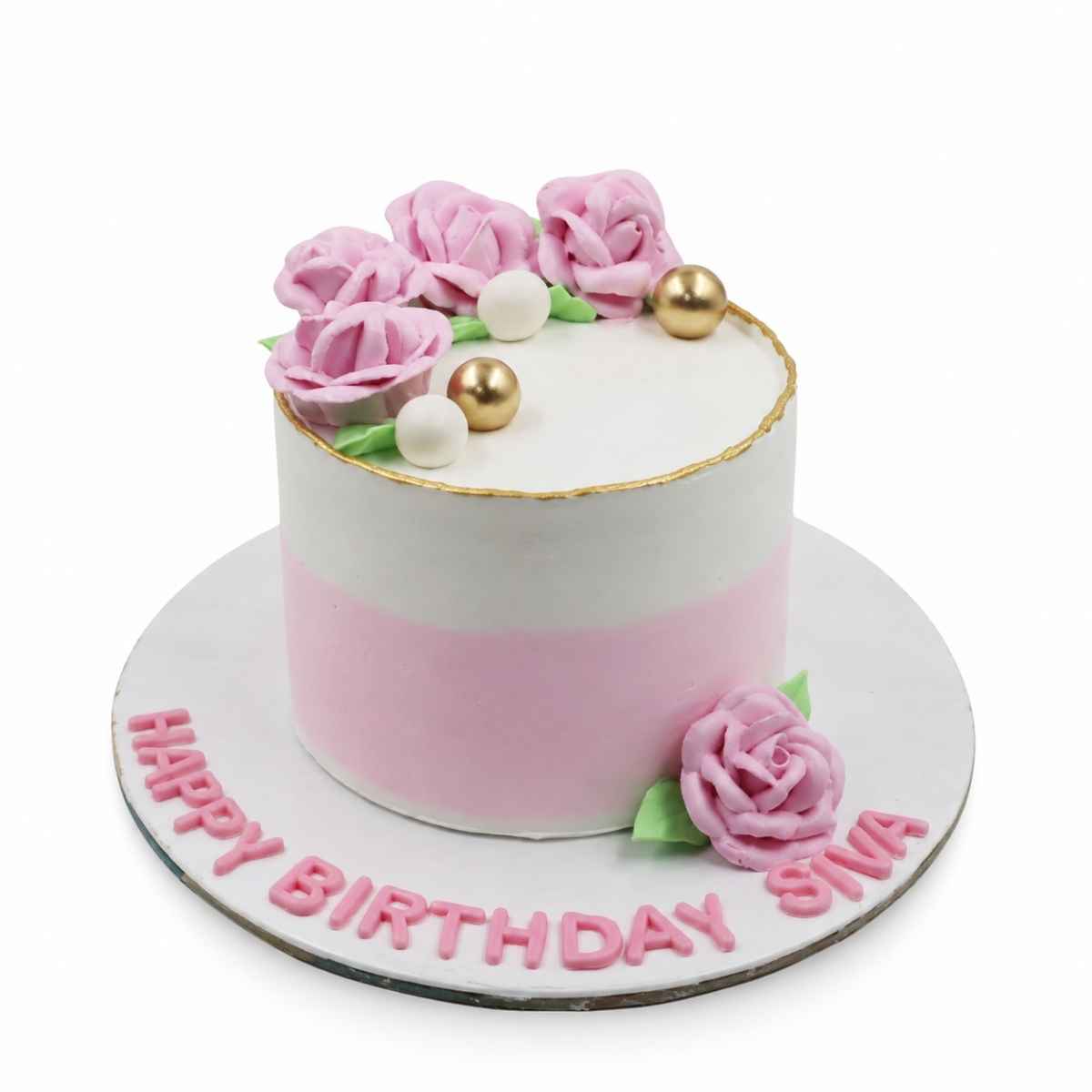 Pink Rose Birthday Cake
