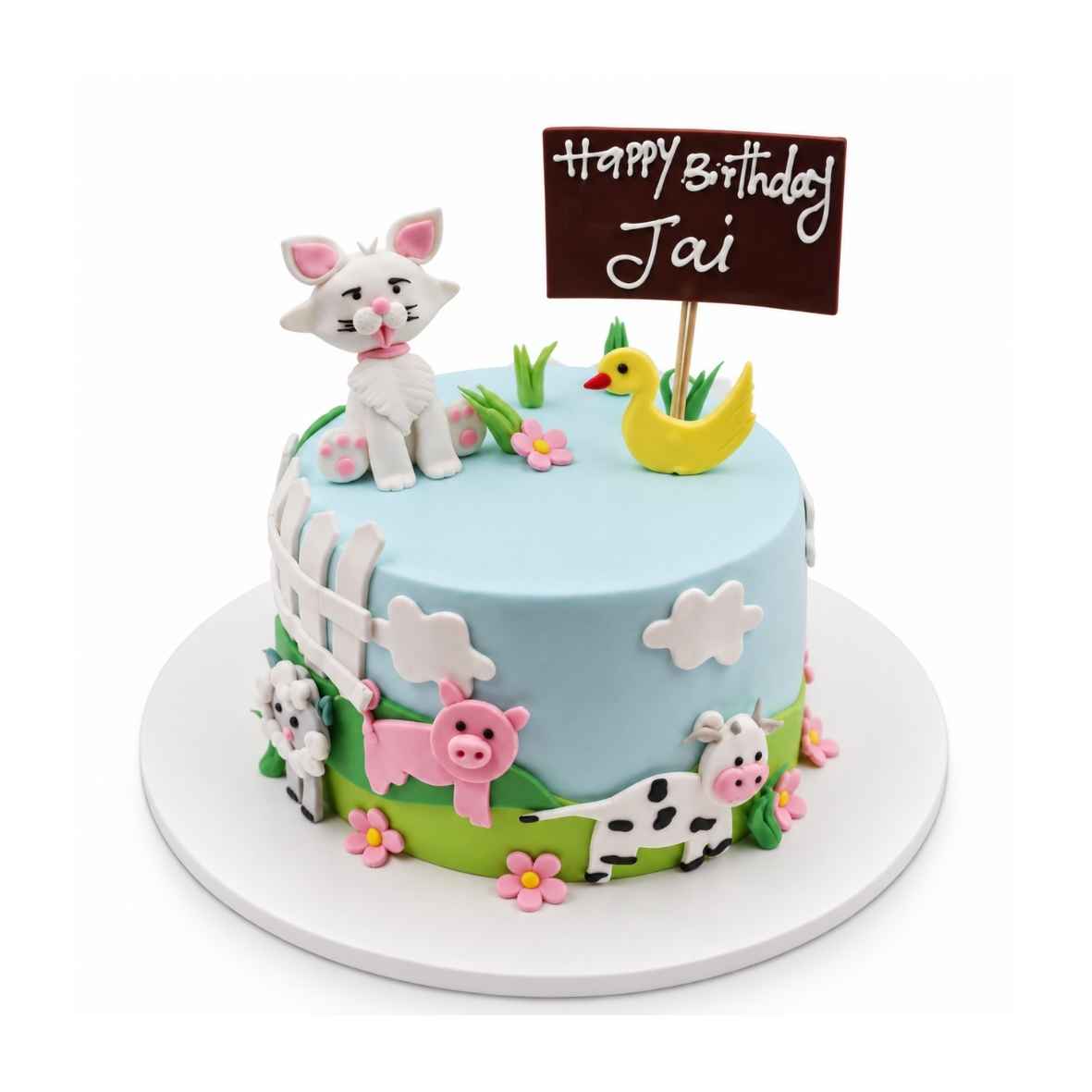 Farm Animals Birthday Cake