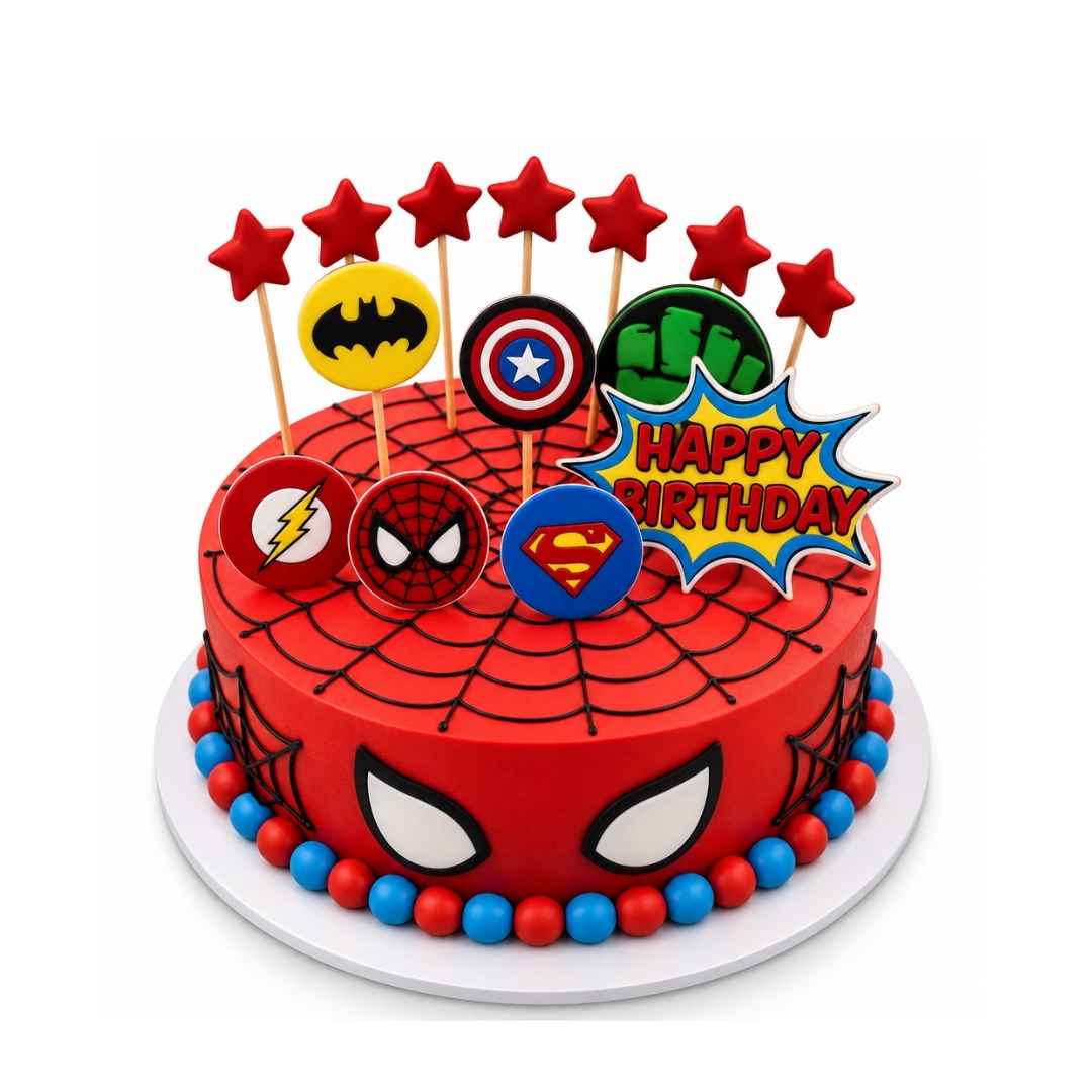 Superhero Theme Birthday Cake