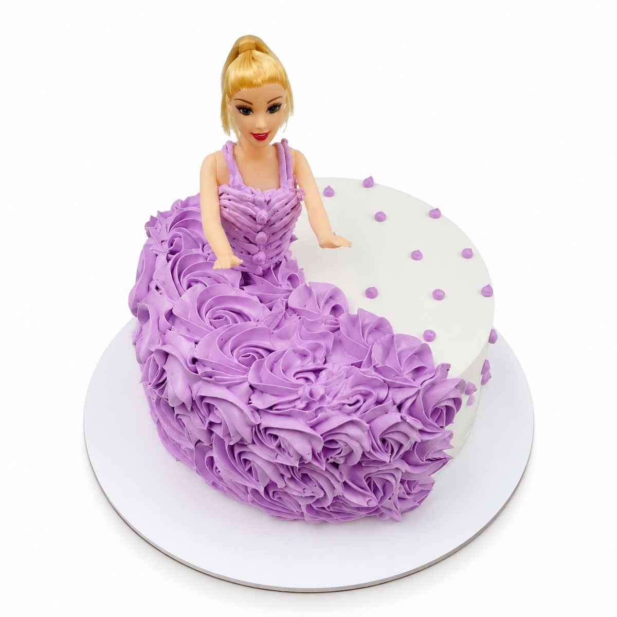 Purple Barbie Doll Cake
