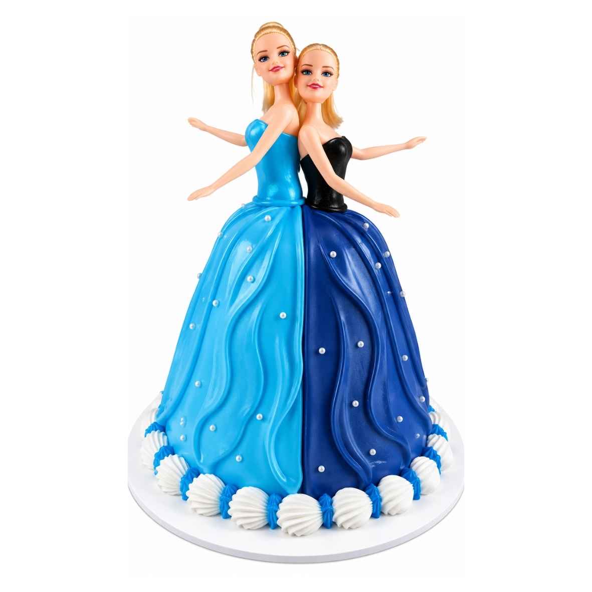 Blue Double Doll Cake