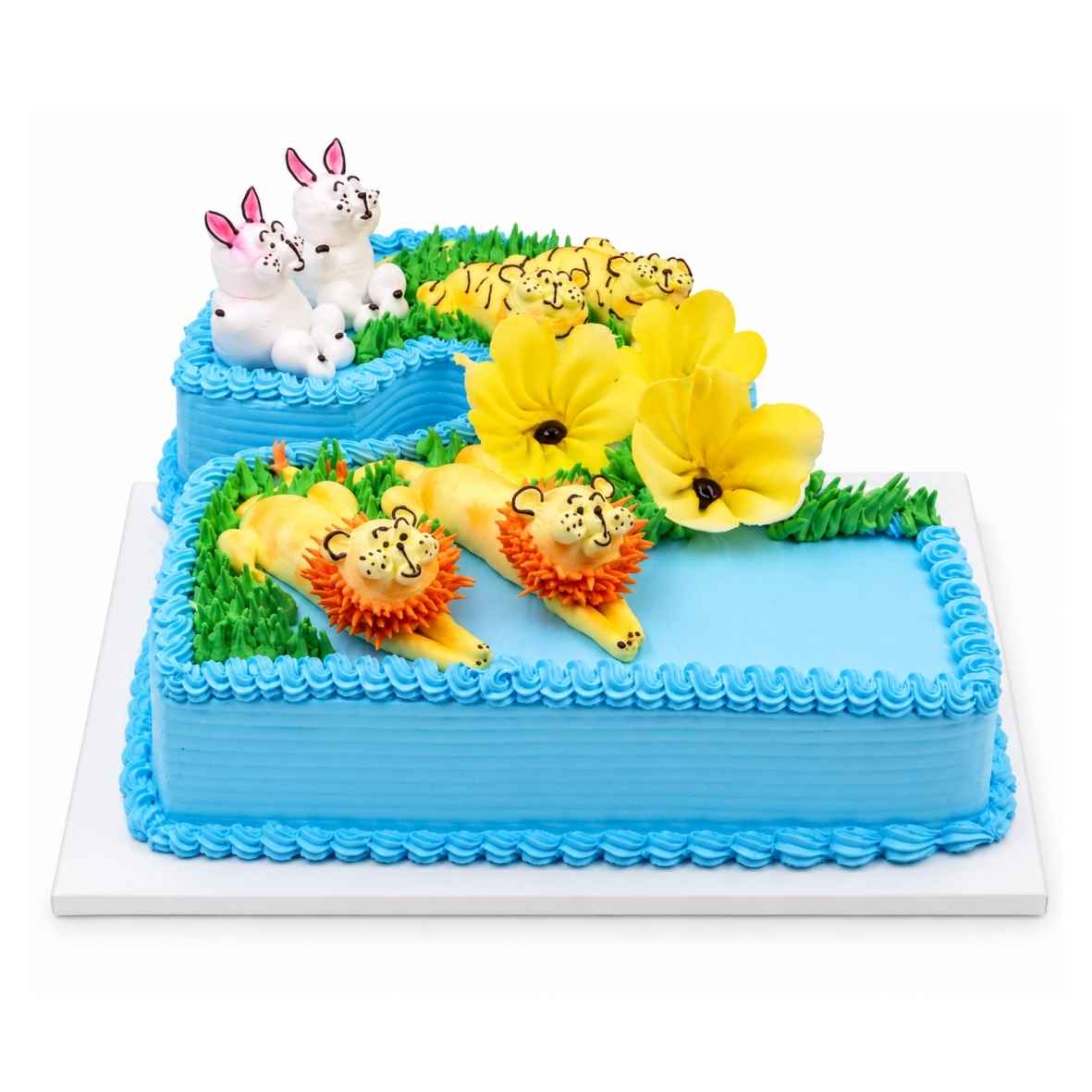 Jungle Animals Number Cake
