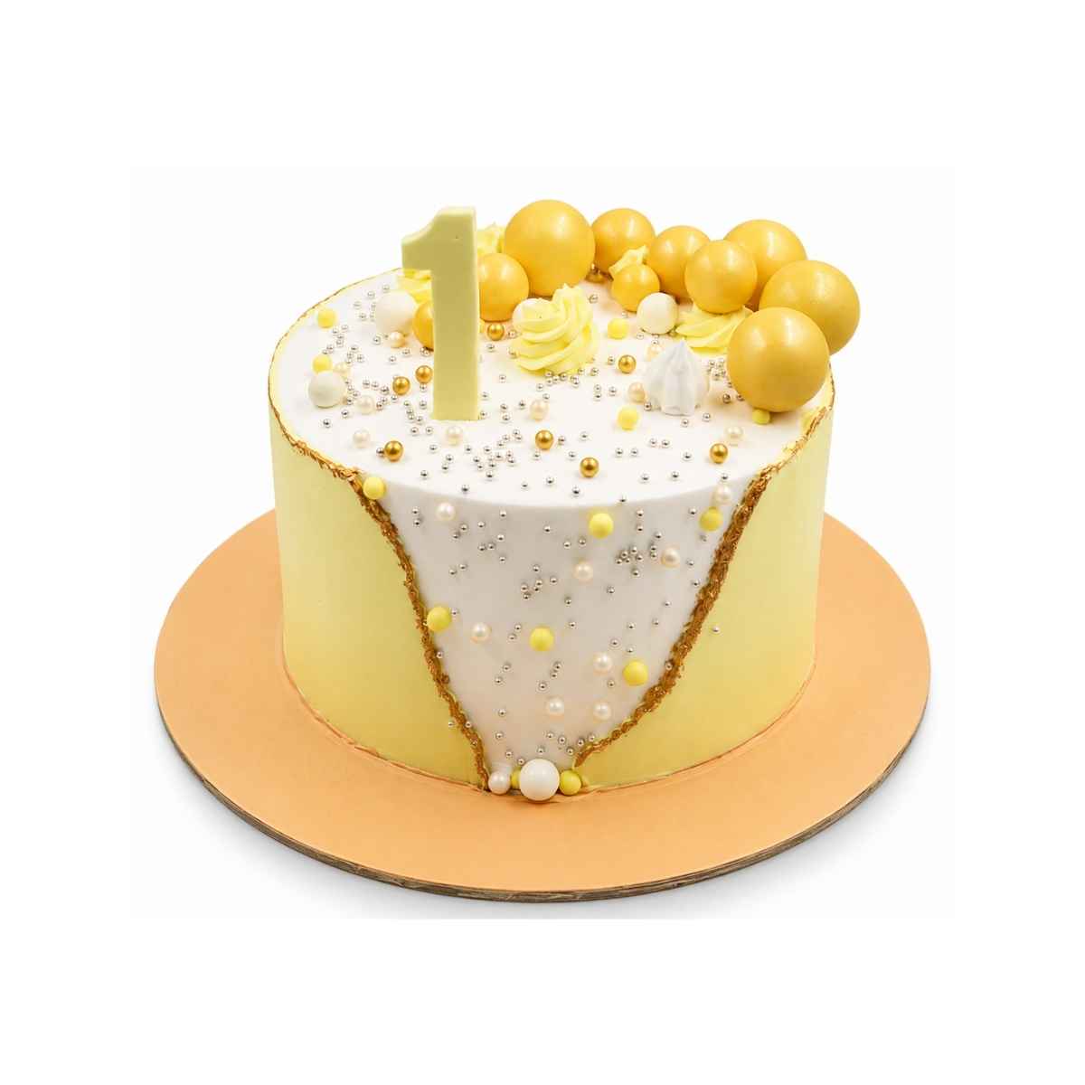 Golden Number 1 Cake