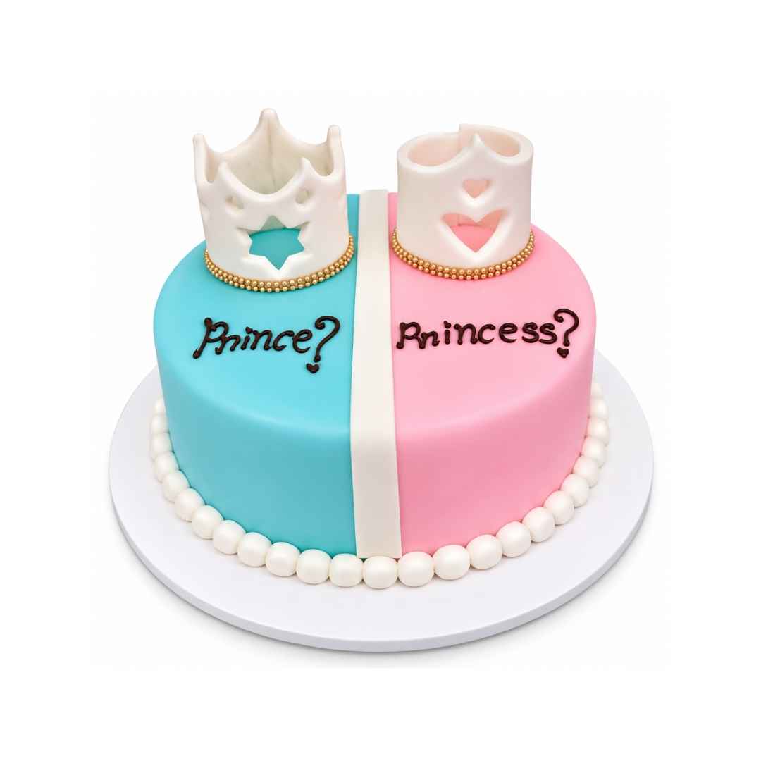 Prince or Princess Baby Shower Cake