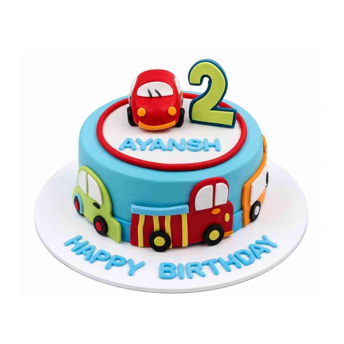 Vehicle 2nd Birthday Cake