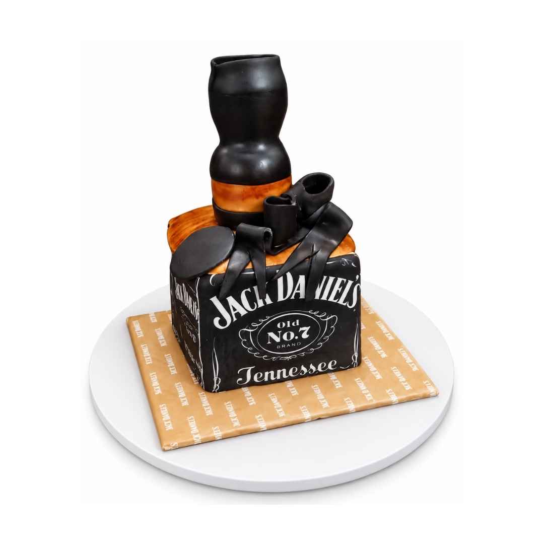 Whiskey Bottle Theme Cake