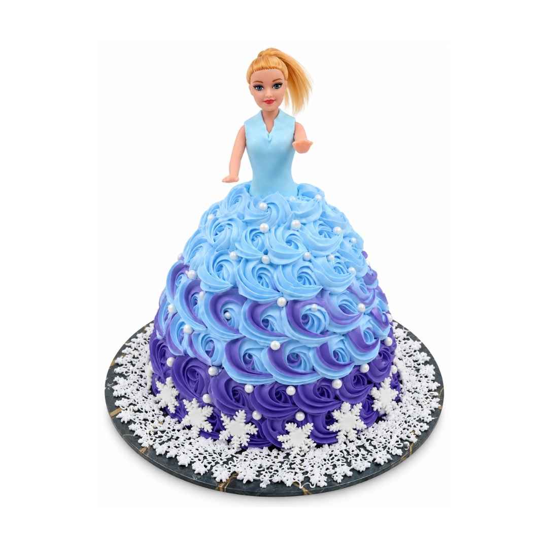 Blue and Purple Doll Dress Cake