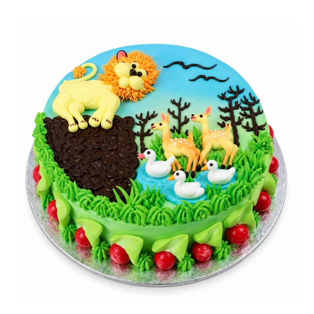 Jungle Safari Theme Cake