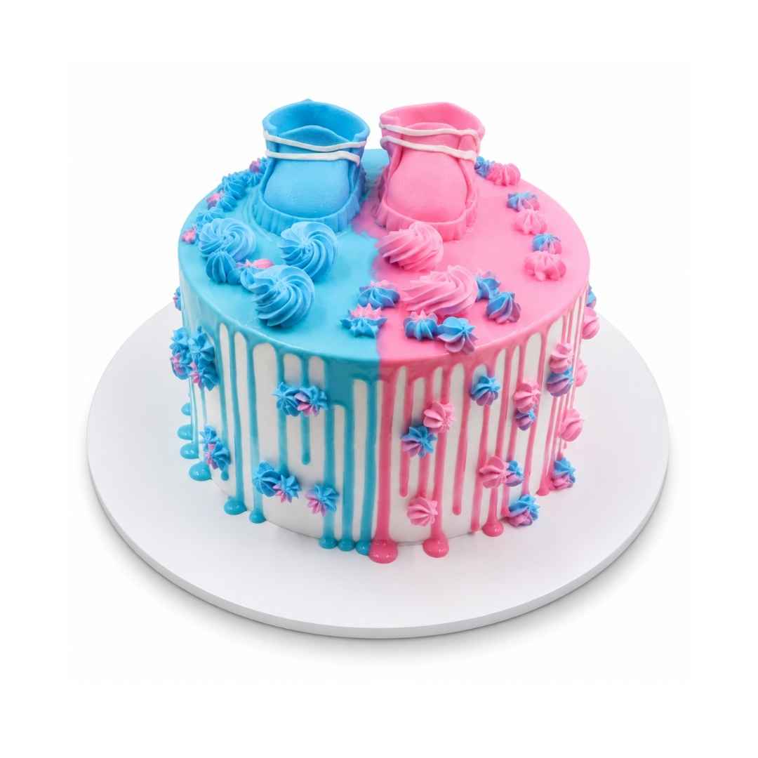 Pink & Blue Baby Shower Cake