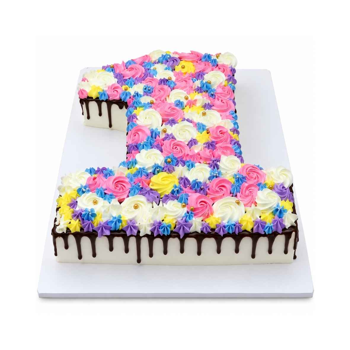 Floral Number Cake