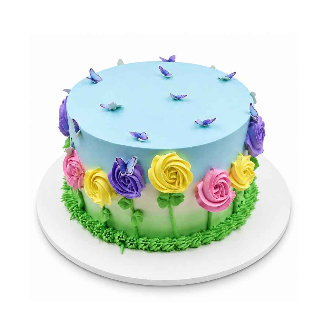 Butterfly & Floral Garden Cake