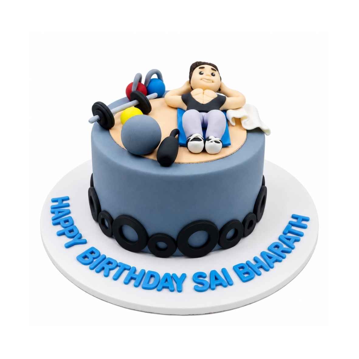 Fitness Theme Birthday Cake
