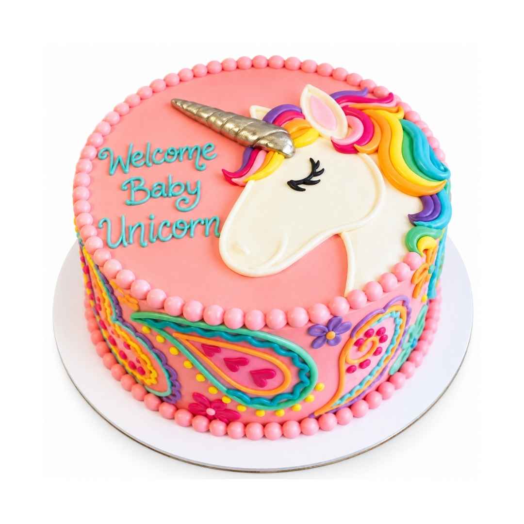Welcome Baby Unicorn Cake