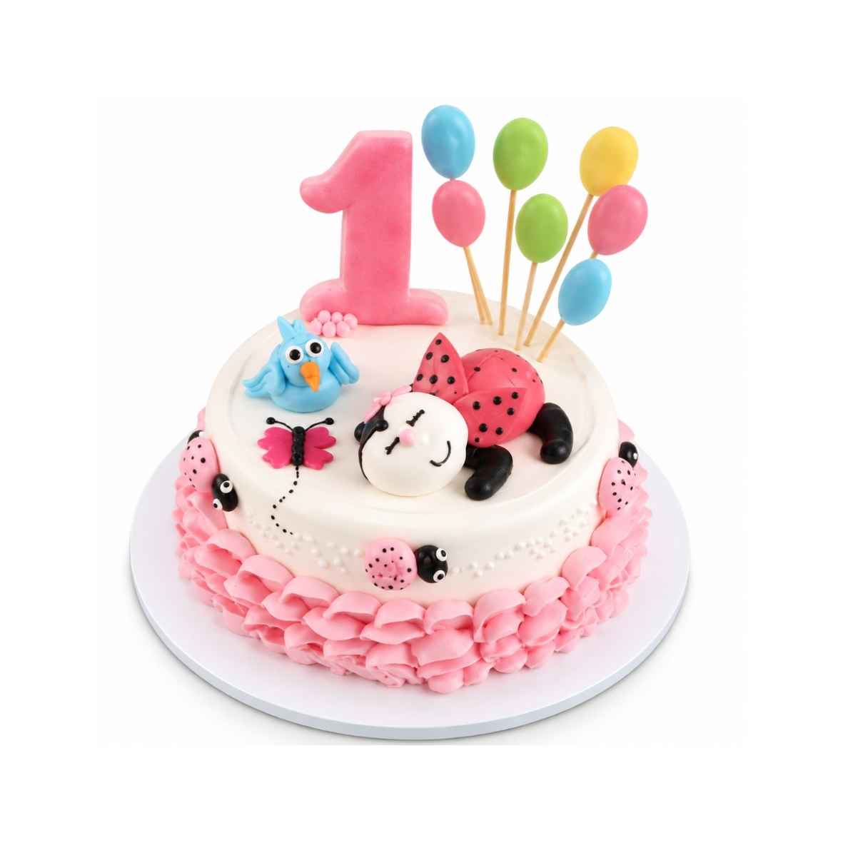 Ladybug 1st Birthday Cake
