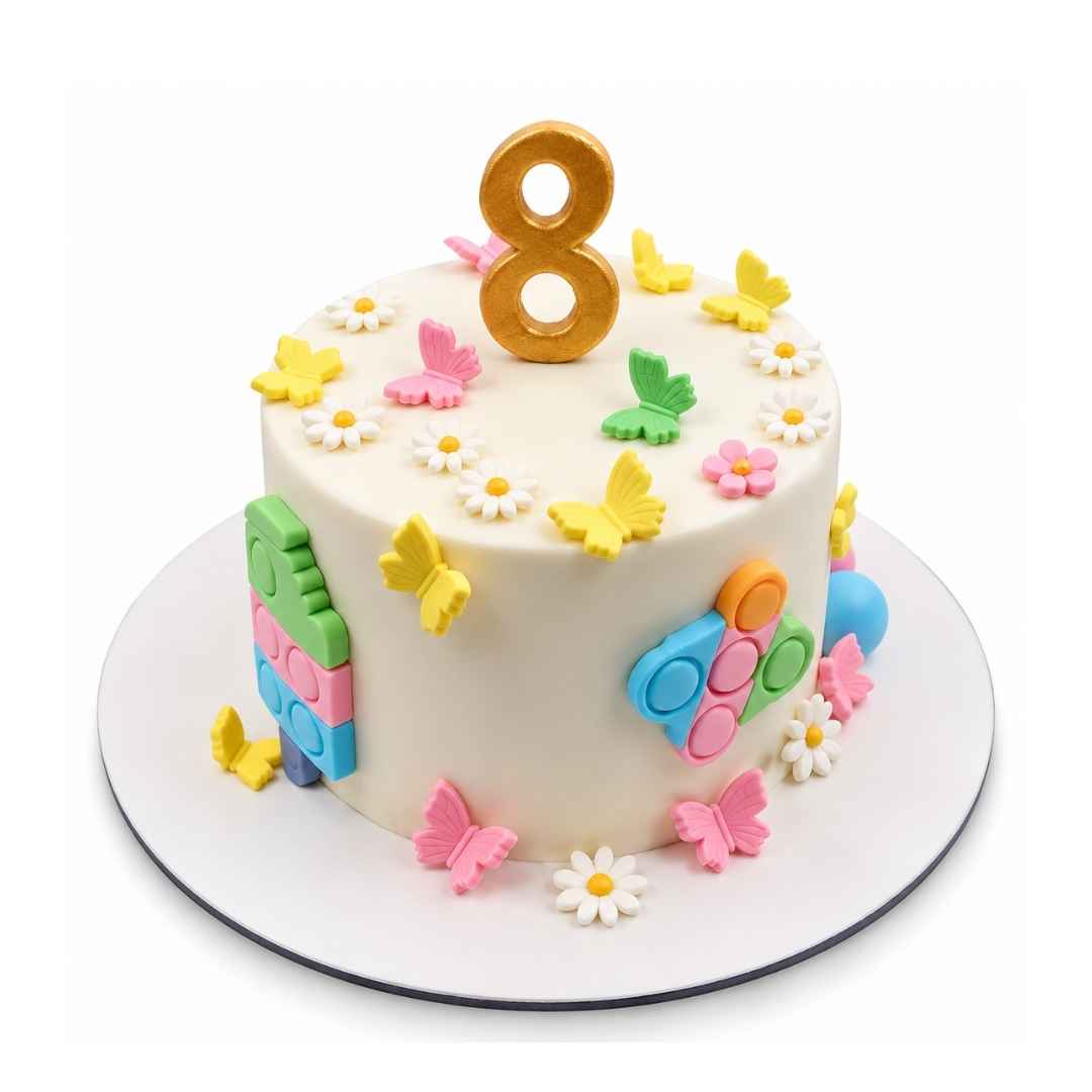 Butterfly 8th Birthday Cake