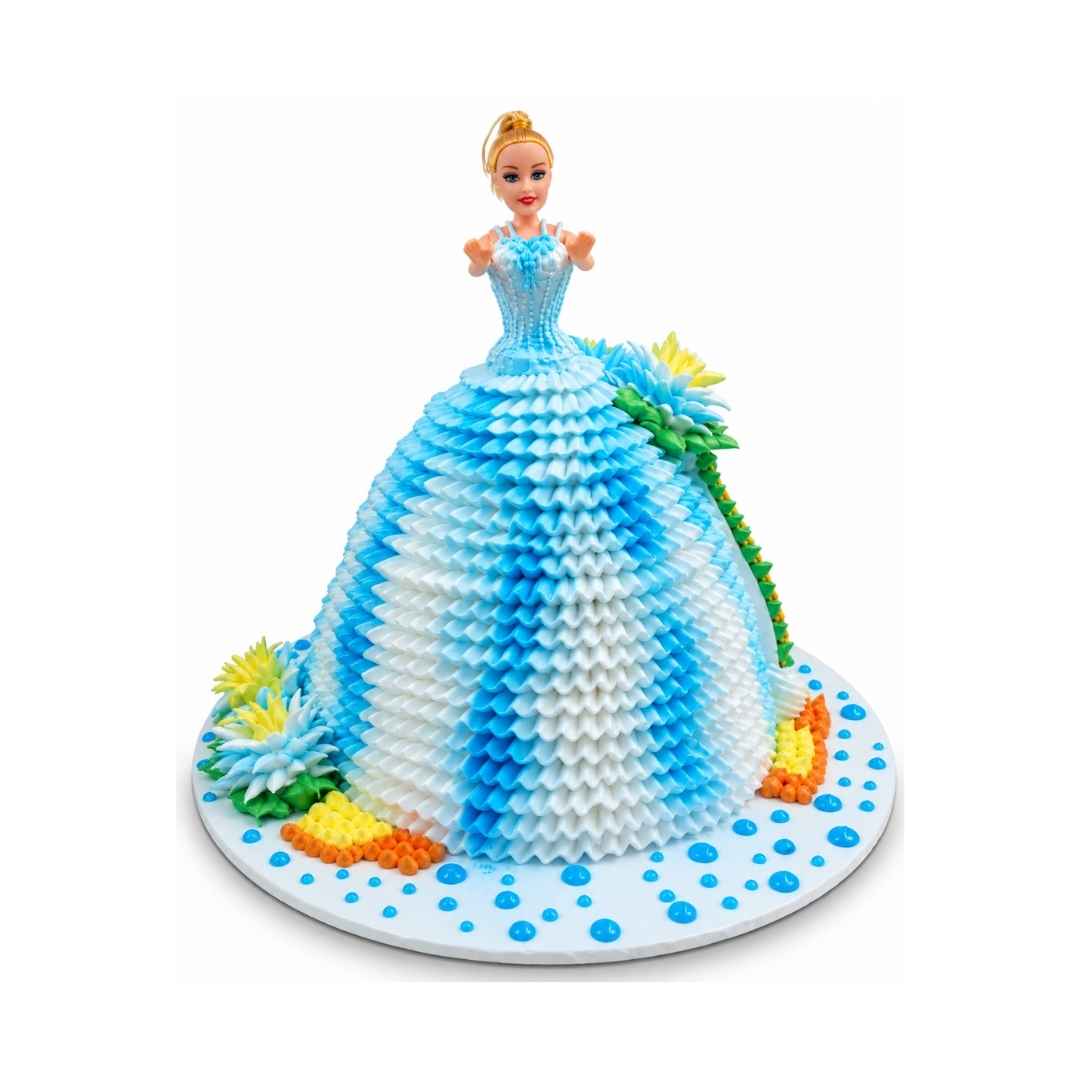 Blue Doll Dress Cake