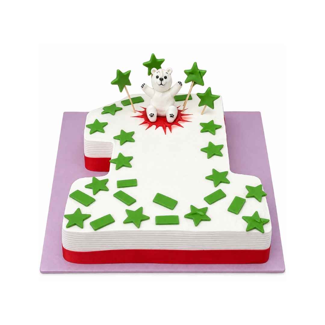 Polar Bear Number Cake