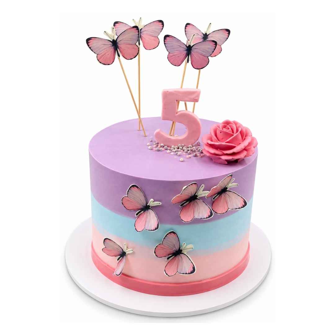 Butterfly 5th Birthday Cake