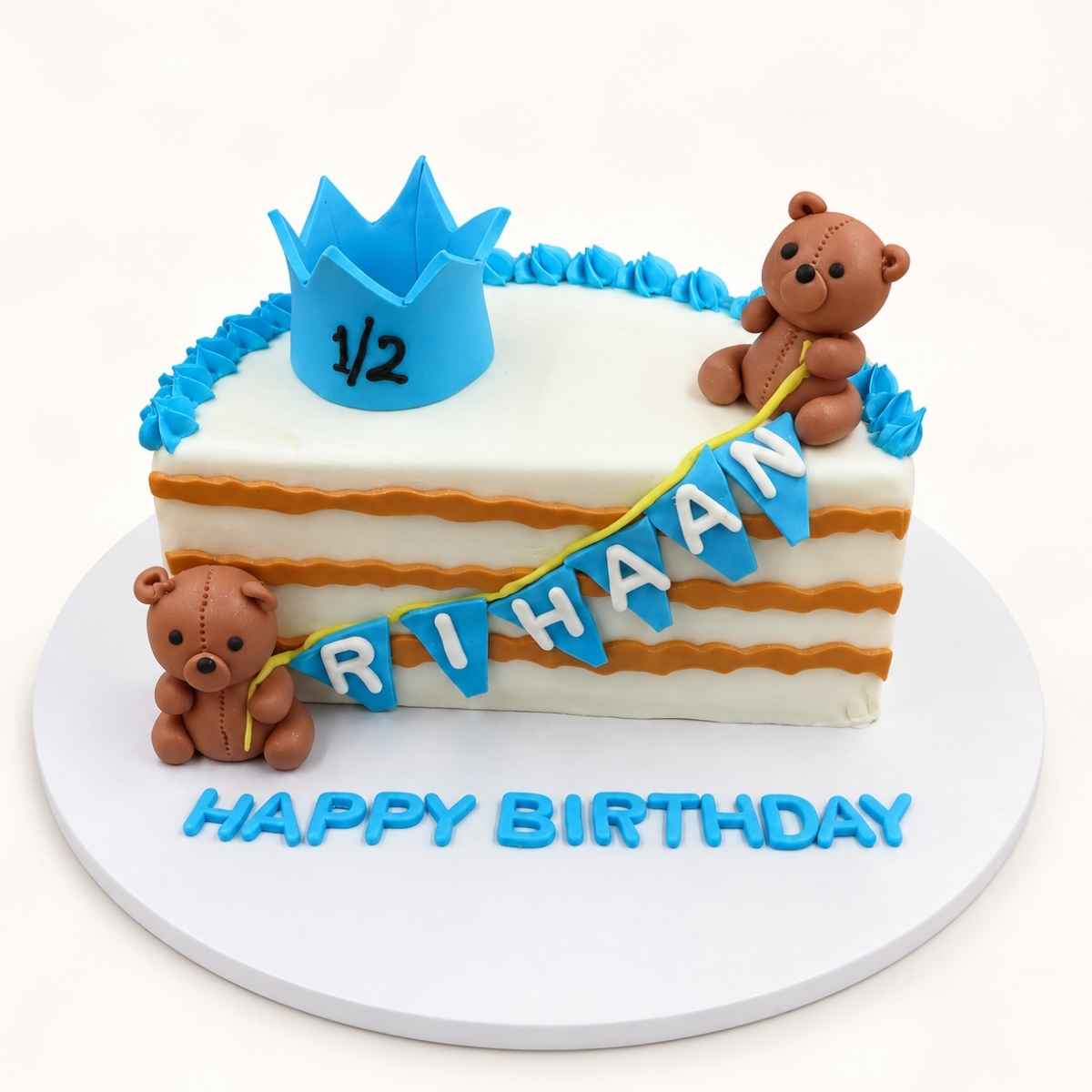 Teddy Bear Half Birthday Cake