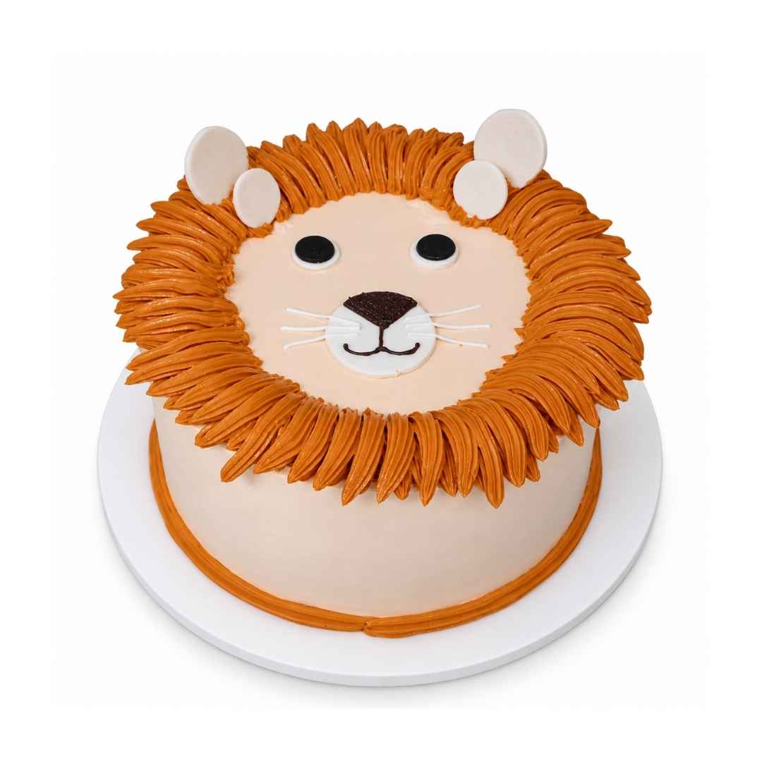 Lion Face Theme Cake