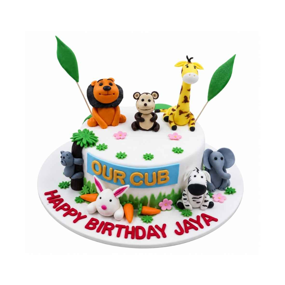 Jungle Animal Birthday Cake