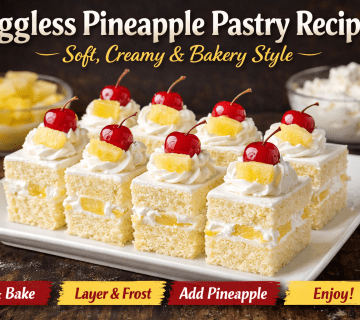 Eggless Pineapple Pastry Recipe